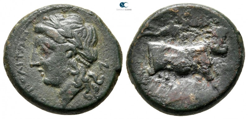 Campania. Neapolis circa 275-250 BC. 
Bronze Æ

19mm., 6,04g.



nearly v...