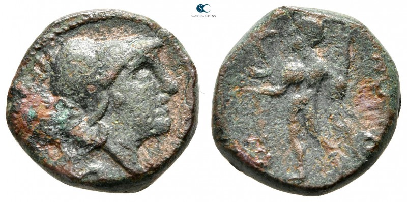 Calabria. Uxentum circa 125-90 BC. 
Semis Æ

17mm., 4,81g.



nearly very...