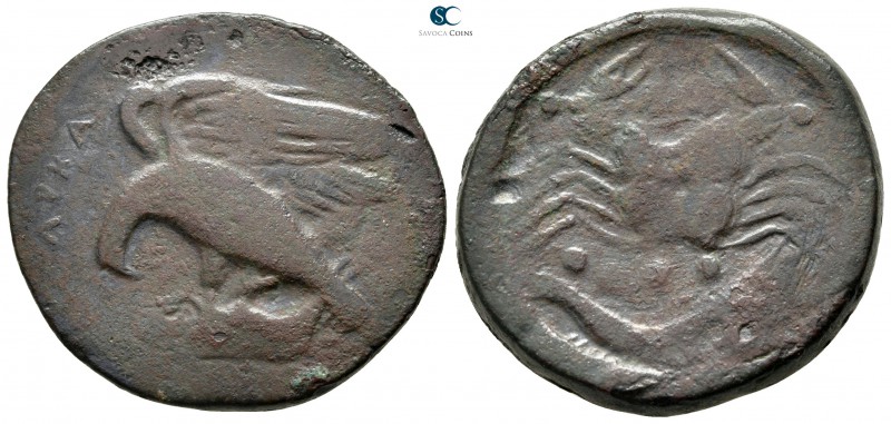 Sicily. Akragas 425-406 BC. 
Tetras Æ

30mm., 15,30g.



nearly very fine...