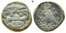 Sicily. Kamarina 420-405 BC. Tetras Æ
