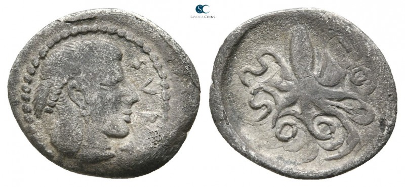 Sicily. Syracuse. Second Democracy 466-405 BC. 
Litra AR

13mm., ,64g.


...