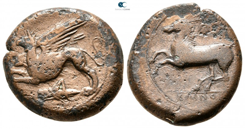 Sicily. Syracuse. Dionysios II 367-357 BC. 
“Kainon” issue Æ

22mm., 8,55g.
...