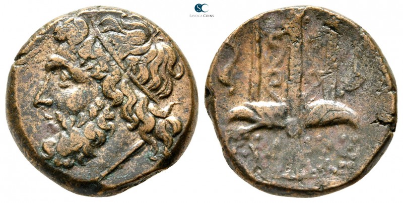 Sicily. Syracuse. Hieron II 275-215 BC. 
Litra Æ

18mm., 6,25g.



very f...