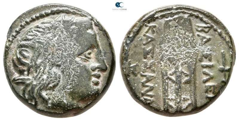 Kings of Macedon. Uncertain mint in Macedon. Kassander 306-297 BC. 
Bronze Æ
...
