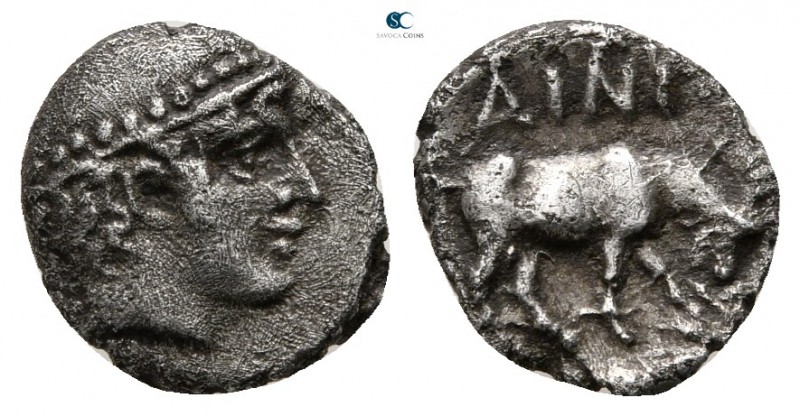 Thrace. Ainos circa 427-424 BC. 
Diobol AR

12mm., 1,20g.



very fine