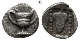 Thraco Macedonian Region. Uncertain mint 550-500 BC. Trihemitetartemorion AR