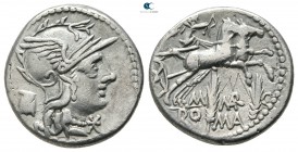 M. Marcius Mn. F 134 BC. Rome. Denarius AR