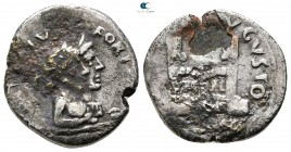 Augustus 27 BC-AD 14. Q. Rustius, moneyer. Rome. Fourreé Denarius Æ