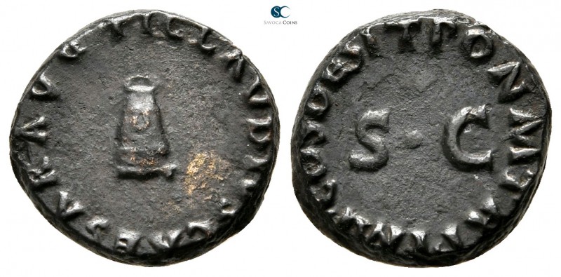 Claudius AD 41-54. Rome
Quadrans Æ

14mm., 3,00g.



very fine