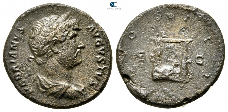 Hadrian AD 117-138. Rome
Semis Æ

19mm., 3,76g.



nearly very fine