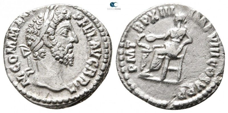 Commodus AD 180-192. Rome
Denarius AR

18mm., 2,73g.



very fine