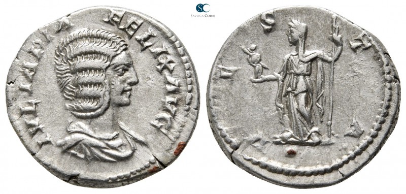 Julia Domna AD 193-217. Rome
Denarius AR

19mm., 3,11g.



good very fine