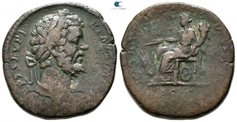 Septimius Severus AD 193-211. Rome
Sestertius Æ

31mm., 22,61g.



very f...