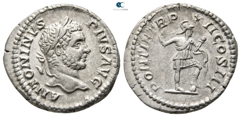 Caracalla AD 198-217. Rome
Denarius AR

19mm., 3,81g.



good very fine