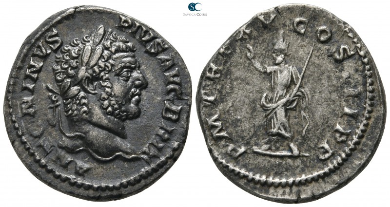 Caracalla AD 198-217. Rome
Denarius AR

19mm., 3,52g.



very fine