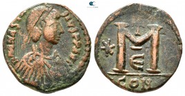 Anastasius I AD 491-518. Constantinople. Follis Æ