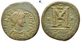 Anastasius I AD 491-518. Uncertain mint or Constantinople. Follis Æ