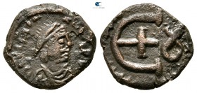 Justinian I. AD 527-565. Theoupolis (Antioch). Pentanummium Æ
