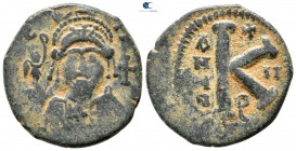 Justin II AD 565-578. Antioch. Half follis Æ
