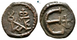 Justin II AD 565-578. Theoupolis (Antioch). Pentanummium Æ