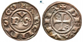 Henry VI and Constance AD 1194-1197. Messina or Palermo. Mezzo Denaro BI