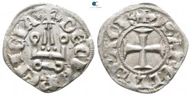 Isabelle de Villehardouin AD 1297-1301. Achaia. Denaro AR