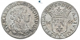 Italy. Tassarolo. Livia Centurioni Malaspina AD 1616-1668. Luigino AR 1666