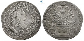 Hungary. Maria Theresia AD 1740-1780. 10 Kreuzer AR 1765