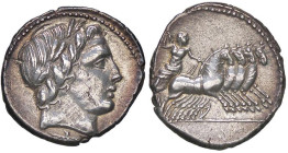 ROMANE REPUBBLICANE - ANONIME - Monete senza il nome del monetiere (143-81a.C.) - Denario B. 226; Cr. 350A/2 (AG g. 3,88)

Status: qSPL