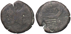 ROMANE REPUBBLICANE - ANTESTIA - C. Antestius Labeo (146 a.C.) - Asse Cr. 219/2 (AE g. 18,85)

Status: MB