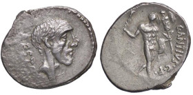 ROMANE REPUBBLICANE - ANTIA - C. Antius C. f. Restio (47 a.C.) - Denario B. 1; Cr. 455/1 (AG g. 4) Schiacciatura marginale di conio

Status: BB+