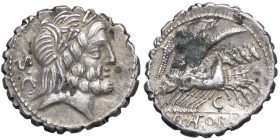 ROMANE REPUBBLICANE - ANTONIA - Q. Antonius Balbus (83-82 a.C.) - Denario serrato B. 1; Cr. 364/1 (AG g. 3,39) Suberato (?)

Status: BB+