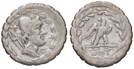 ROMANE REPUBBLICANE - AURELIA - Lucius Aurelius Cotta (105 a.C.) - Denario serrato B. 21; Cr. 314/1 (AG g. 3,67)

Status: qBB