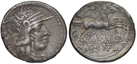ROMANE REPUBBLICANE - CALIDIA - M. Calidius, Q. Metellus, Cn. Fulvius (117-116 a.C.) - Denario B. 1; Cr. 284/1a (AG g. 3,89)

Status: BB+/BB