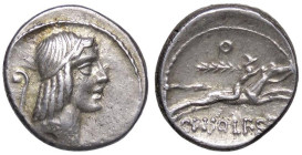 ROMANE REPUBBLICANE - CALPURNIA - C. Calpurnius Piso L. f. Frugi (67 a.C.) - Denario Cr. 408 (AG g. 3,92) Ex asta Nomisma 11 e-live, lotto 17

Statu...