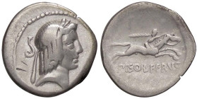 ROMANE REPUBBLICANE - CALPURNIA - C. Calpurnius Piso L. f. Frugi (67 a.C.) - Denario Cr. 408 (AG g. 3,58) Contromarche

Status: qBB