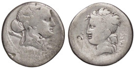 ROMANE REPUBBLICANE - CASSIA - L. Cassius Q. f. Longinus (78 a.C.) - Denario B. 6; Cr. 386/1 (AG g. 3,56)

Status: MB