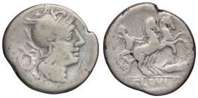 ROMANE REPUBBLICANE - CLOULIA - T. Cloulius (128 a.C.) - Denario B. 1; Cr. 260/1 (AG g. 3,88)

Status: MB