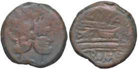 ROMANE REPUBBLICANE - CORNELIA - L. Corneliius Cina (159 a.C.) - Asse B. 11; Cr. 178/1 (AE g. 26,41)

Status: meglio di MB