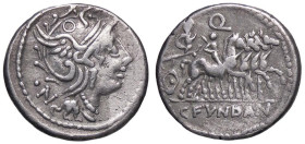 ROMANE REPUBBLICANE - FUNDANIA - C. Fundanius (117-116 a.C.) - Denario B. 1; Cr. 326/1 (AG g. 3,9)

Status: BB