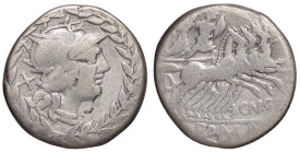 ROMANE REPUBBLICANE - GELLIA - Cn. Gellius (138 a.C.) - Denario B. 1; Cr. 232/1 (AG g. 3,82)

Status: MB