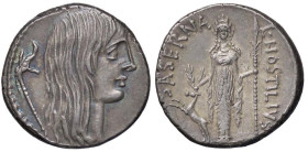 ROMANE REPUBBLICANE - HOSTILIA - L. Hostilius Saserna (48 a.C.) - Denario B. 4; Cr. 448/3 (AG g. 4) Gradevole patina

Status: qSPL/SPL
