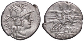 ROMANE REPUBBLICANE - JULIA - L. Julius (141 a.C.) - Denario B. 1; Cr. 224/1 (AG g. 3,79)

Status: BB