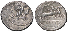 ROMANE REPUBBLICANE - JULIA - L. Julius Bursio (85 a.C.) - Denario Cr. 352/1 (AG g. 3,64)

Status: qBB