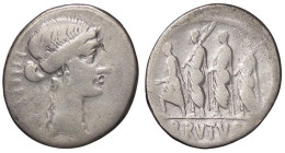 ROMANE REPUBBLICANE - JUNIA - L. Junius Brutus (54 a.C.) - Denario B. 31; Cr. 433/1 (AG g. 3,48)

Status: meglio di MB