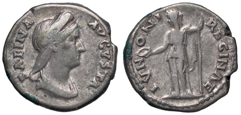 ROMANE IMPERIALI - Sabina (moglie di Adriano) - Denario C. 37; RIC 401a (AG g. 3...