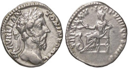 ROMANE IMPERIALI - Marco Aurelio (161-180) - Denario C. 954; RIC 385 (AG g. 2,79)

Status: BB+