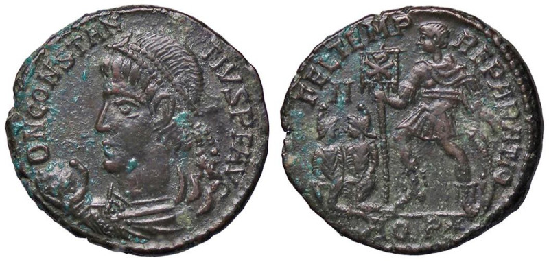 ROMANE IMPERIALI - Costanzo II (337-361) - AE 3 (Aquileia) (AE g. 4,28)

Statu...