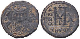 BIZANTINE - Maurizio Tiberio (582-602) - Follis (Antiochia) Sear 533 (AE g. 12)

Status: BB+