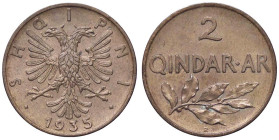 ESTERE - ALBANIA - Zogu I (1925-1939) - 2 Qindar 1935 Mont. 81 R CU

Status: SPL